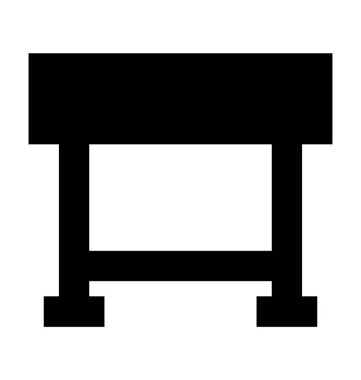 Tablo düz vektör simgesi