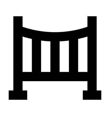 bebek beşiği düz vektör simgesi