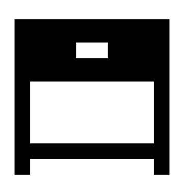 Çekmeceli düz vektör simgesi