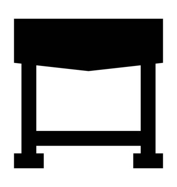 Tablo düz vektör simgesi