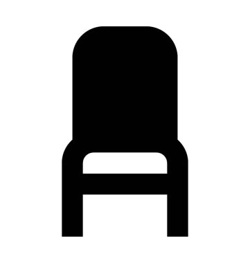 Sandalye Düz Vektör Simgesi