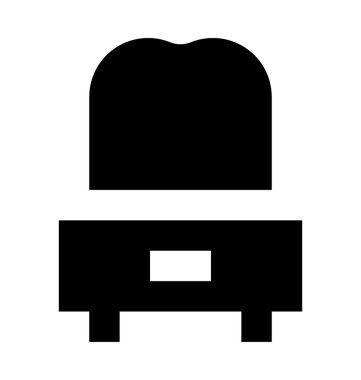 Vanity tablo düz vektör simgesi