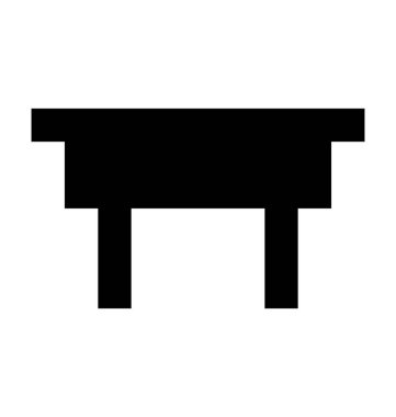 Tablo düz vektör simgesi