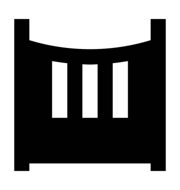 bebek beşiği düz vektör simgesi