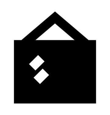 Dekorasyon düz vektör simge asılı