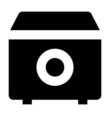 Çamaşır makinesi düz vektör simgesi