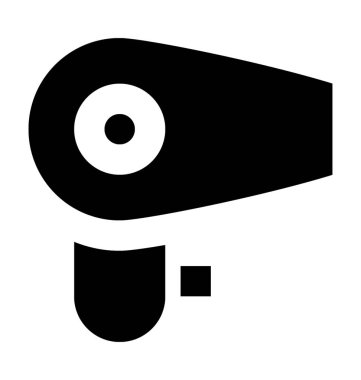 Saç kurutma makinesi düz vektör simgesi