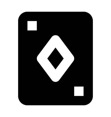 Elmas kart düz vektör simgesi