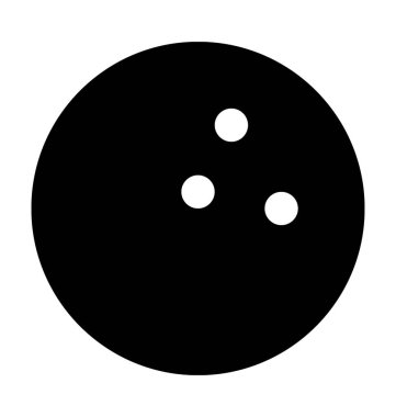 Bowling topu düz vektör simgesi