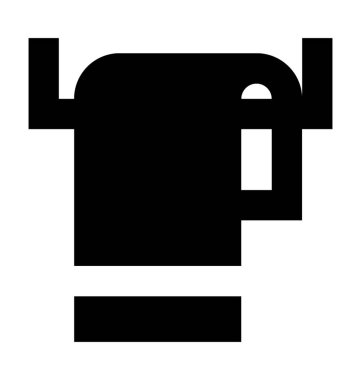 Havlu askısı düz vektör simgesi