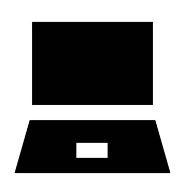 Laptop Düz Vektör Simgesi