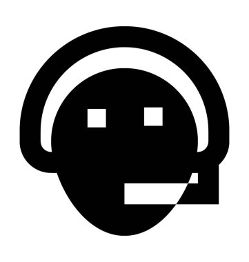 Müşteri servisi düz vektör simgesi