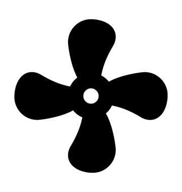 Fan düz vektör simgesi