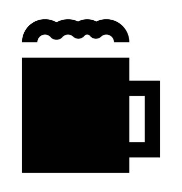 Bira kupa düz vektör simgesi