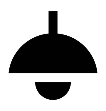 Tavan ışık düz vektör simgesi