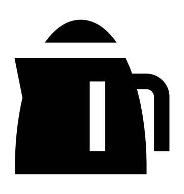 Elektrikli su ısıtıcısı düz vektör simgesi