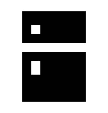 Buzdolabı düz vektör simgesi