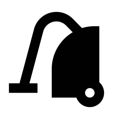 Elektrikli süpürge düz vektör simgesi