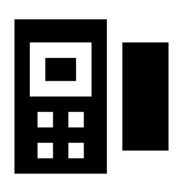 Kartı Terminal düz vektör simgesi