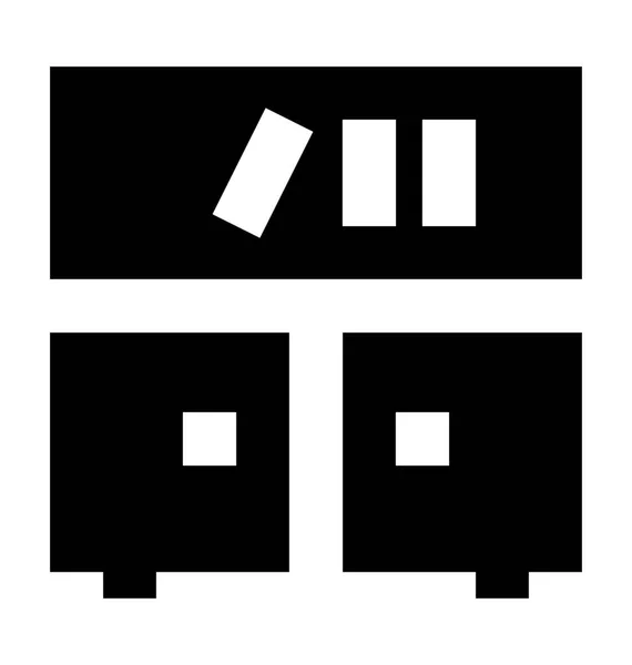 Bibliothèque Flat Vector Icon — Image vectorielle