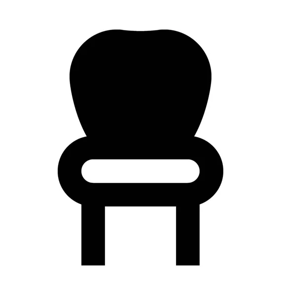 Ícone Vetor Plana Cadeira — Vetor de Stock
