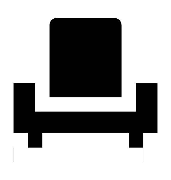 Sofa Flat Vector Icon — Stock Vector