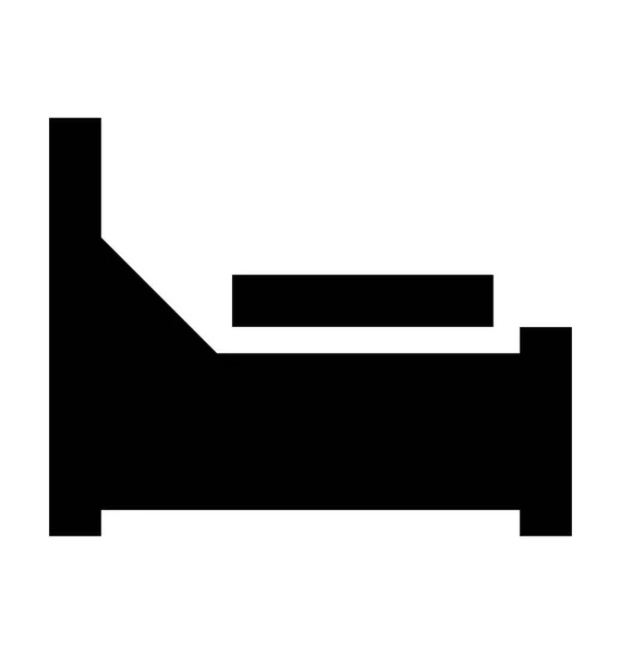 Bed Flat Vector Icon — Stock Vector