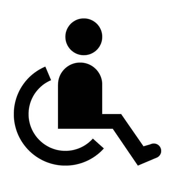 Handicap Platte Vector Icon — Stockvector