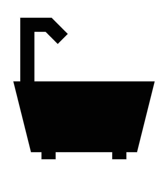 Bathtub Flat Vector Icon — Stock Vector