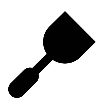 Spatula düz vektör simgesi