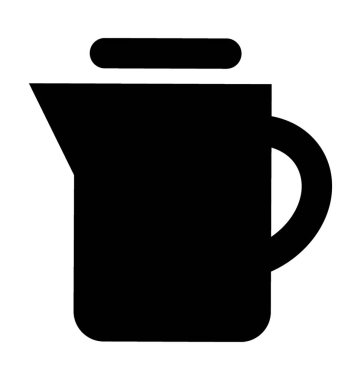 Sürahi düz vektör simgesi