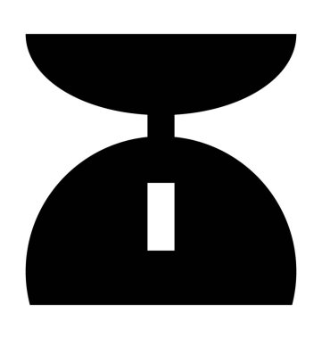 Mutfak ölçek düz vektör simgesi