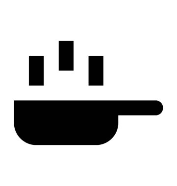 Pişirme düz vektör simgesi