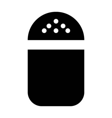 Tuz Shaker düz vektör simgesi