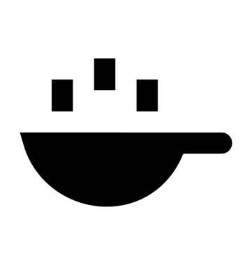 Pişirme düz vektör simgesi