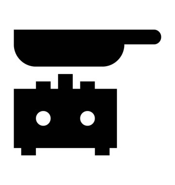 Pişirme düz vektör simgesi