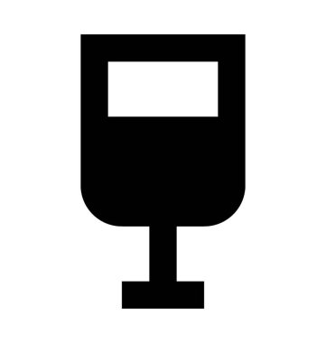 Suyu cam düz vektör simgesi