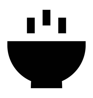 Çorba düz vektör simgesi