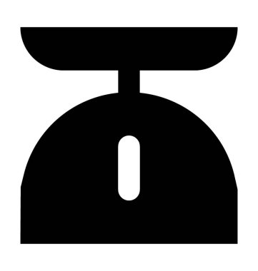 Mutfak ölçek düz vektör simgesi