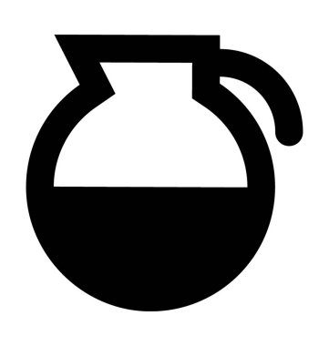 Sürahi düz vektör simgesi