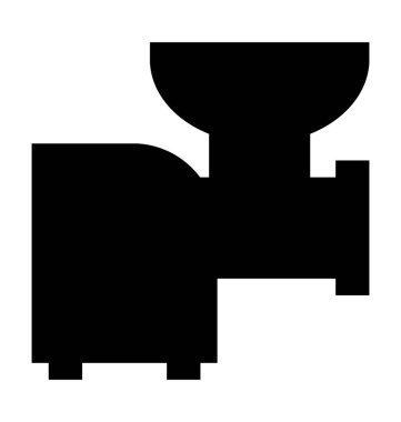 Doğrayıcılardan makine düz vektör simgesi