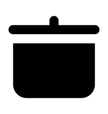 Pişirme Pan düz vektör simgesi