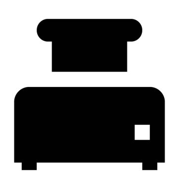 Ekmek kızartma makinesi düz vektör simgesi