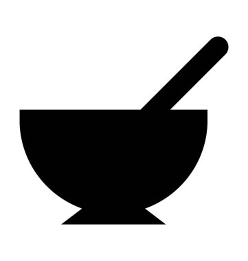 Çorba düz vektör simgesi