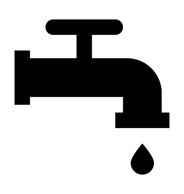 Musluk düz vektör simgesi