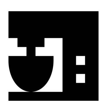 Kahve makinesi düz vektör simgesi