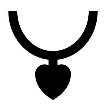 Kolye düz vektör simgesi