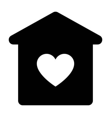 ev düz vektör simgesi