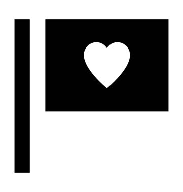 Aşk Teğmen düz vektör simgesi