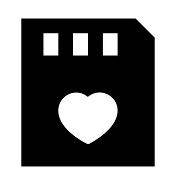 Bellek Kartı Düz Vektör Simgesi